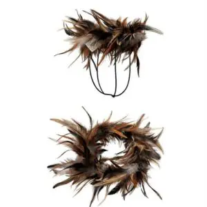 Fjäderkrans / Dekorationskrans med naturfjädrar