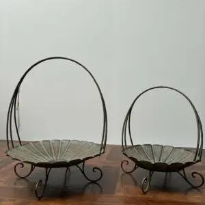 Dekorativ Metallkorg med Handtag