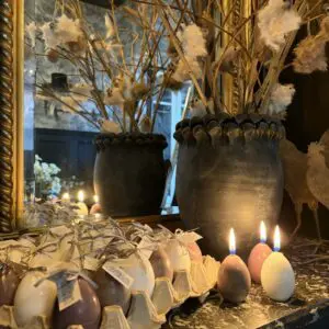 Små dekorativa ljusägg / äggljus