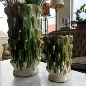 Glaserad Vas i Grönt – Stor & Liten