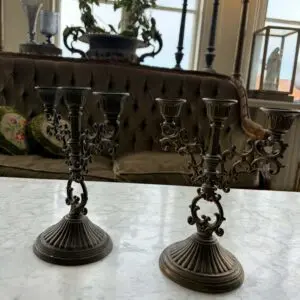 Antik Fransk Ljusstake – 3-armad