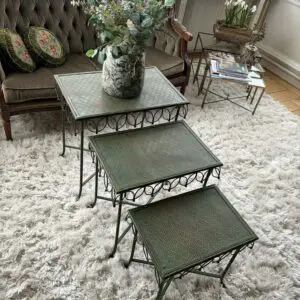 Sidobord Grön Metall – Olika Storlekar