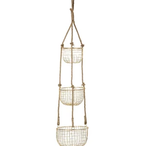 korgar metall 3-set häng guld